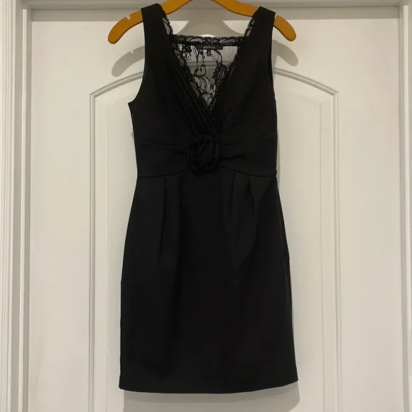 ark & co lace dress Ark & Co Sexy Back Open Lace Black Dress Women's Size Small New